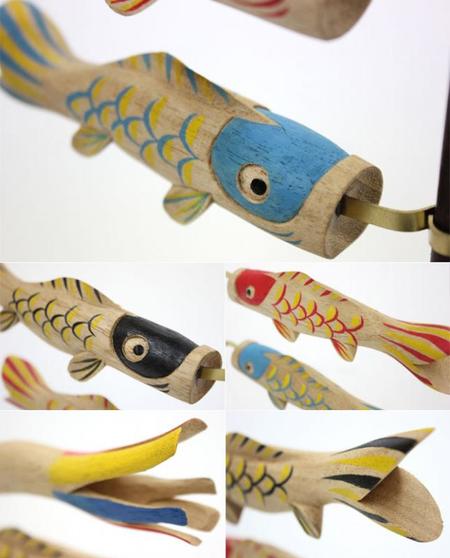 木彫りの鯉のぼり(小)