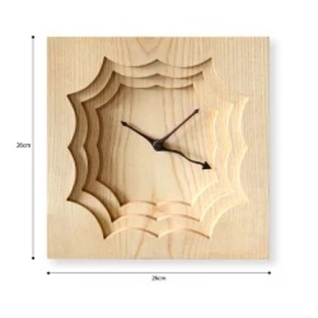 掛け時計 木製 アナログ (置き時計にもなる)